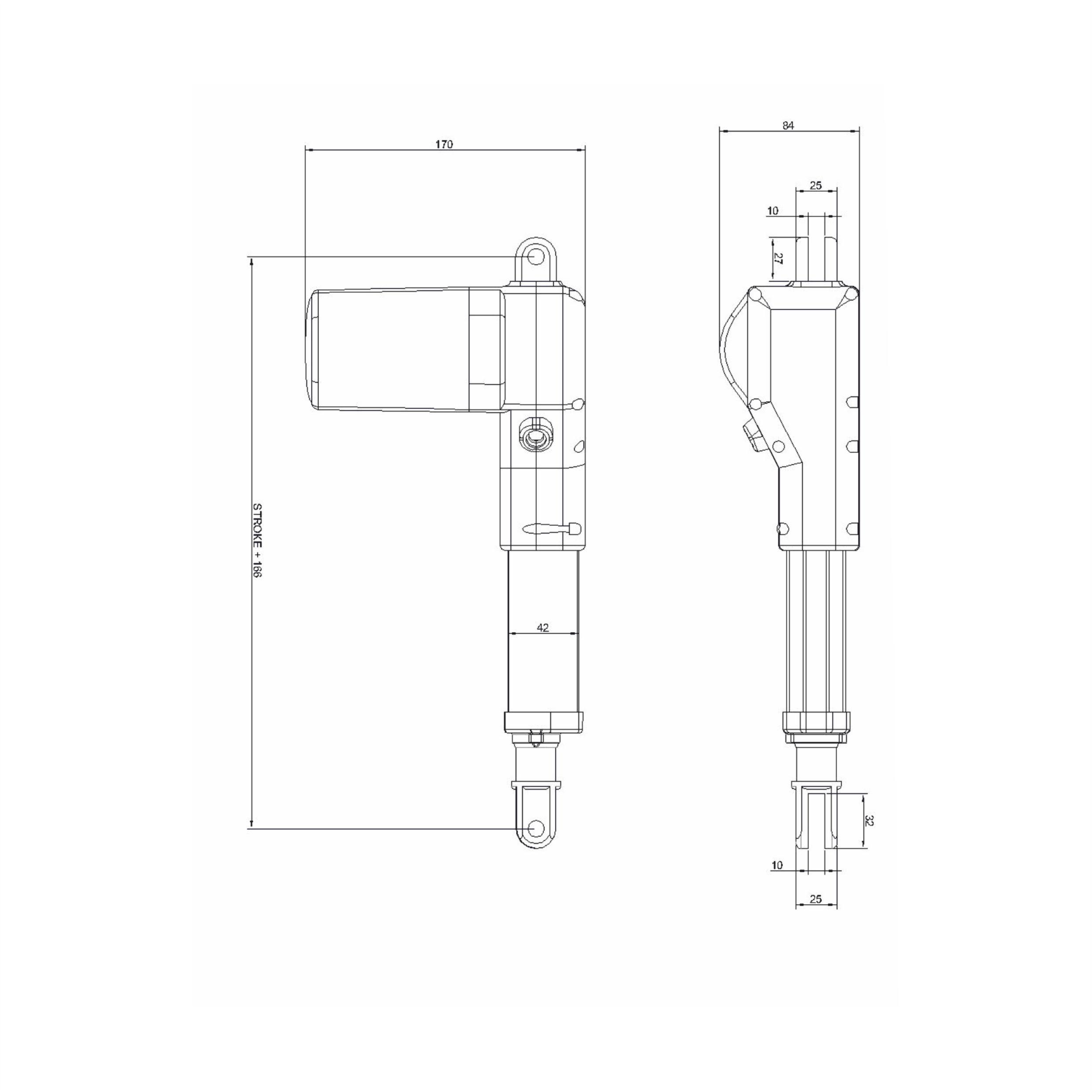 ELA01 Linear Actuator (ELA01-S150R325F6000B90PP1)