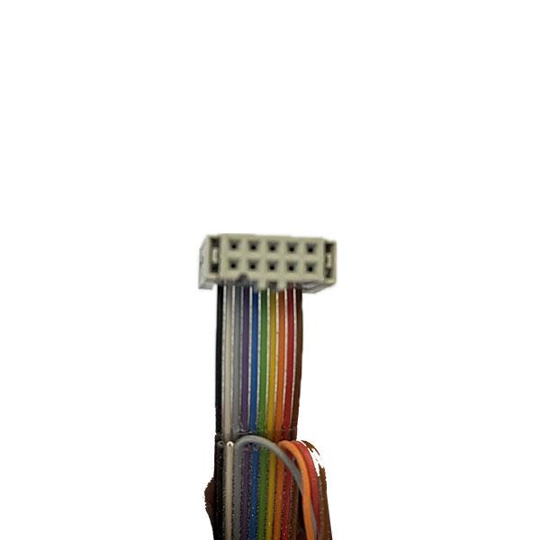 کابل فلت رنگی یک سر کانکتور آی دی سیIDC 2x5 (2.54 میلیمتر) طول 38 سانتیمتر و سر دیگر کانکتور 2*5 مادگی (آلمانی)