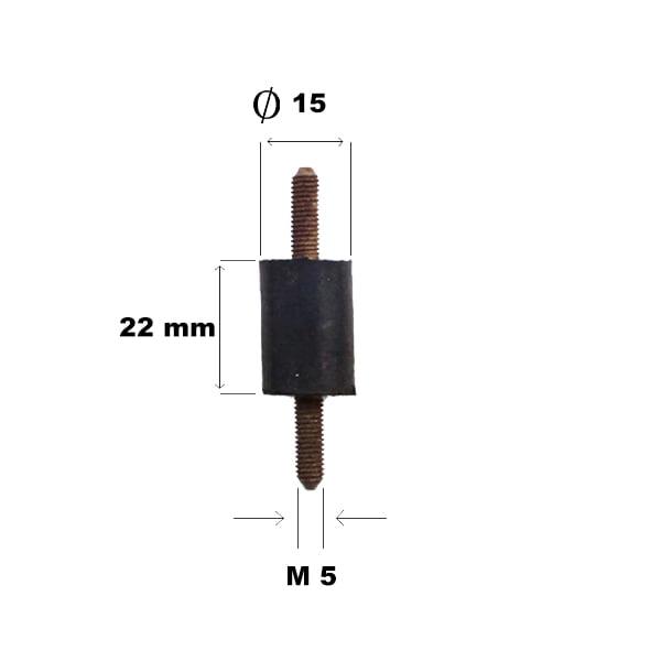 دمپینگ طول 22mm پیچ M5
